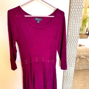 Magenta knit dress